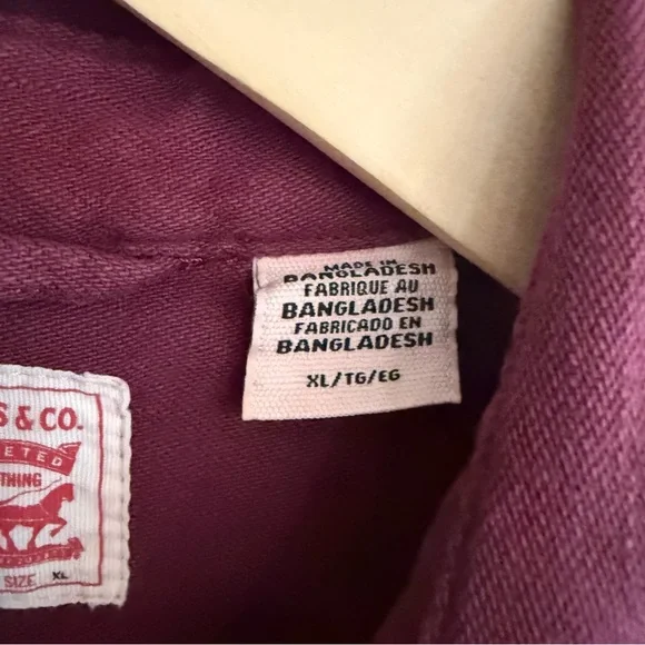 Levi's Dark Red‎ Collared Western Shirt - Picture 4 of 5